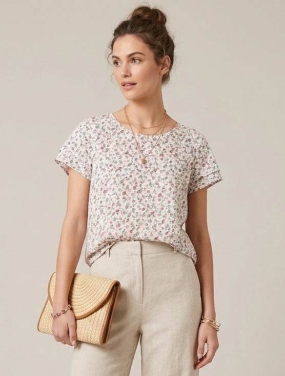 Reitmans Tops - REITMANS - Floral Flutter Sleeve Blouses